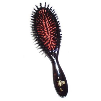 Kent - Traditional Oval Rubber Cushion Brush - Medium Black Bristle