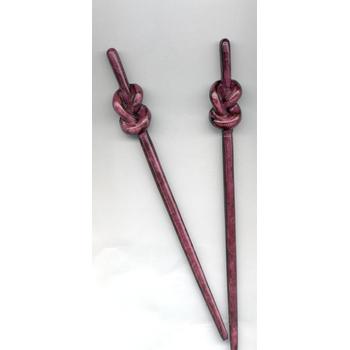 Knotted Hairsticks - Merlot