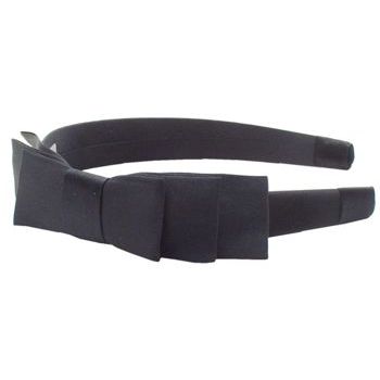 L. Erickson USA - Coco's Paris Three Tier Headband - 100% Silk Charmeuse - Black