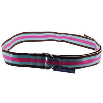 L. Erickson USA - Ribbon Belt Spade - 1 1/4inch Wide - Brown w/Pink