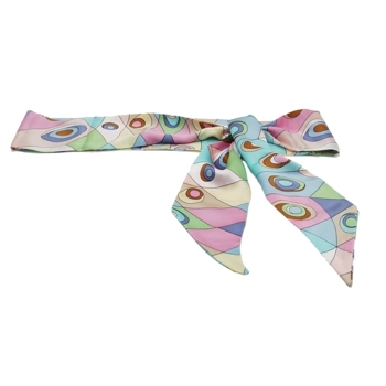 L. Erickson USA - Silk Charmeuse Pucci Inspired Sash Belt - Pastel