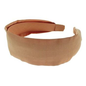 L. Erickson USA - 1 1/2inch Scarf Headband - 100% Dupioni Silk - Coral