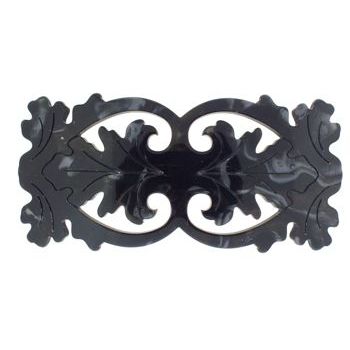 Laurent Olivier - Filigree Leaf Barrette - Nacro Noir (1)