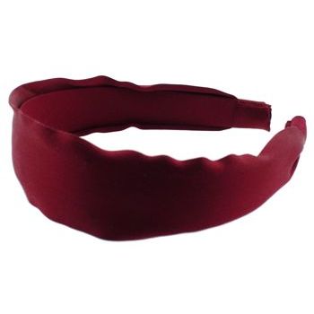 L. Erickson USA - 1 1/2inch Scarf Headband - 100% Silk Charmeuse - Maroon