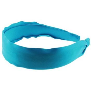 L. Erickson USA - 1 1/2inch Scarf Headband - 100% Silk Charmeuse - Turquoise