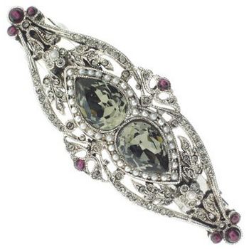 Linda Levinson - Swarovski Smokey Topaz Crystal Pave Barrette (1)