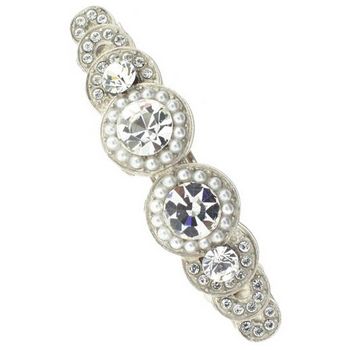 Linda Levinson - Swarovski Pearl & Crystal Circular Barrette (1)