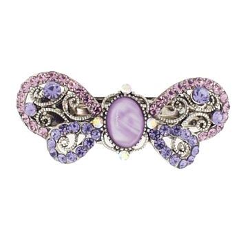 Medusa's Heirlooms - Moonstone Center Automatic Barrette - Lavendar