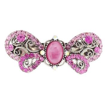 Medusa's Heirlooms - Moonstone Center Automatic Barrette - Pink