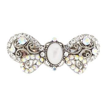 Medusa's Heirlooms - Moonstone Center Automatic Barrette - White