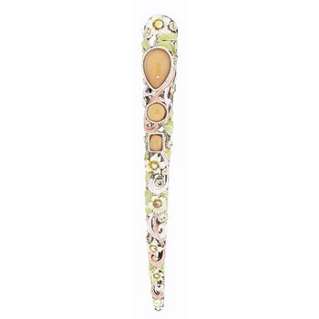 Medusa's Heirlooms - Moonstone Garden Delight Enamel Tongs - Peach