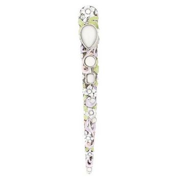 Medusa's Heirlooms - Moonstone Garden Delight Enamel Tongs - Snow
