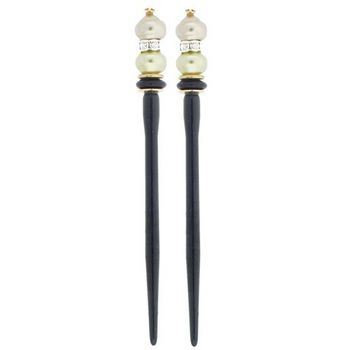 Mei Fa - Hairstyx - Care Gold - Short Hairsticks - (Set of 2)