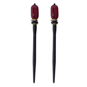 Mei Fa - Hairstyx - Lava - Short  Hairsticks - (Set of 2)