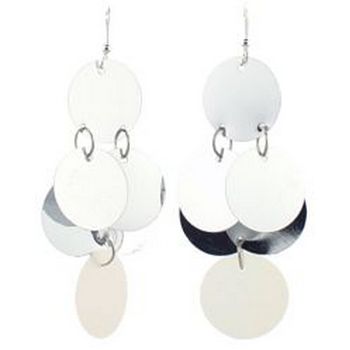 Michele Busch - Earrings - Set of Silver & Pink Paillettes
