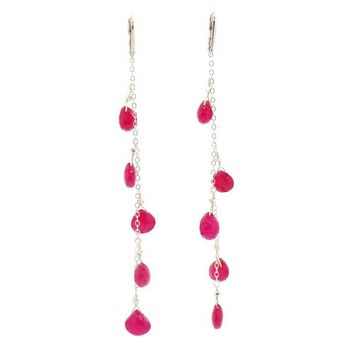 Michelle Roy - Stilletto Earrings - Chalcedony - Deep Fuschsia (Set of 2)