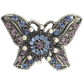 Seasonal Whispers - Small Butterfly w/Silver Metal Hair Clip - AB (1)