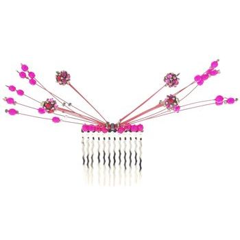 Seasonal Whispers - Mini Comb w/Starburst of Red Crystal Stones (1)