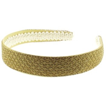 Susan Daniels - Headband - 1inch Gold Satin w/Gold Mesh