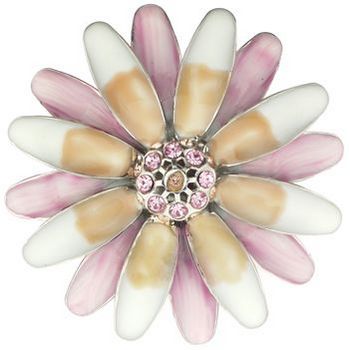 Yochi - Sunflower Brooch Pin - Shades of Pink Chocolate (1)